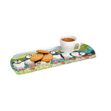 Mini-Tablett für Tee und Kekse mit Puffins