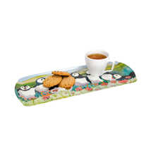 Mini-Tablett fr Tee und Kekse mit Puffins