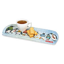 Mini-Tablett fr Tee und Kekse mit Pinguinen