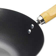 Alernatives Thumbnail 2 zu Wok-Pfanne aus Carbonstahl Durchmesser 30 cm