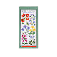 Magnetische Einkaufsliste mit Blumen