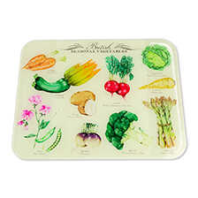 Große Küchenglasplatte British Vegetables