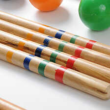 Krocket-Set aus Holz fr 4 Spieler