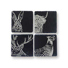 Thumbnail zu 4 Untersetzer aus Schiefer Country Animals