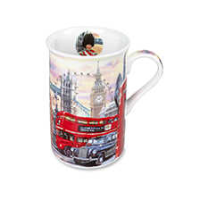 Porzellanbecher mit London Motiven