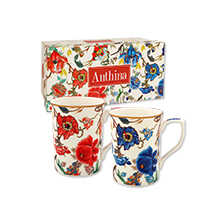 Becherset Anthina mit Blumen