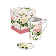 Tisaniere mit englischen Rosen