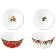 2er-Set kleine Porzellan-Schalen Christmas Berries