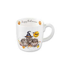 Porzellanbecher mit Eulen Happy Owloween