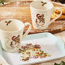 Thumbnail zu Becherset mit kleinem Tablett Christmas Mouse & Cheese