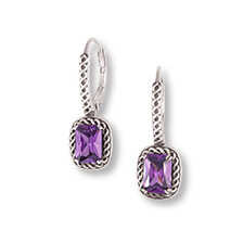 Amethyst-Ohrringe mit Celtic Band