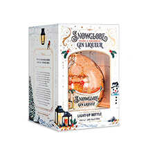 Gin-Likr in Schneekugel mit essbarem Blattgold