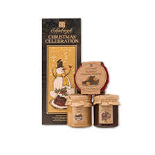 Geschenkbox mit Christmas Pudding & Chutney