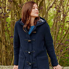 Dufflecoat fr Damen mit Karofutter