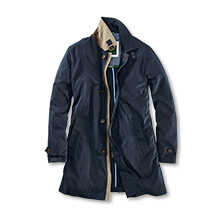 Blauer Kurzmantel im British Country Look fr Herren