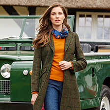 Harris-Tweed-Mantel fr Damen
