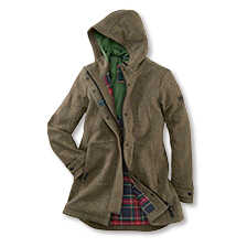 Thumbnail zu Kapuzen-Parka aus Fischgrat-Tweed