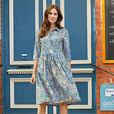 Alernatives Thumbnail 1 zu Blumenkleid im Jeans-Look