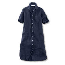 Leinenkleid im Hemdblusenstil
