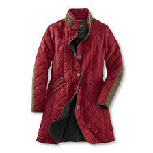 Thumbnail zu Roter Steppmantel mit Harris Tweed