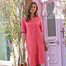 Thumbnail zu Leinen-Hemdblusenkleid