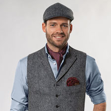 Weste aus Harris Tweed fr Herren