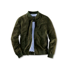 Lederblouson Racing Green fr Herren