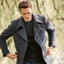 Cabanjacke aus Schurwolle fr Herren