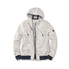 Grauer Blouson mit Kapuze fr Heren
