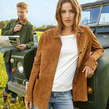 Overshirt Lederjacke fr Damen