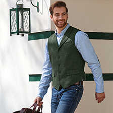 Tweedweste fr Herren aus Tweed von Mallalieus of Delph