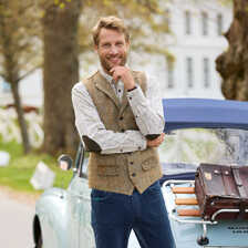 Tweed-Weste fr Herren aus Harris Tweed