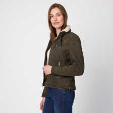 Alernatives Thumbnail 2 zu Damen-Lederjacke im Bikerstil