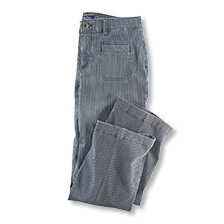 Jeans-Culotte mit Nadelstreifen