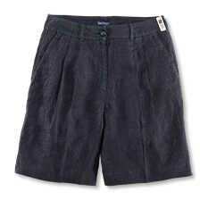 Leinen-Shorts mit Bundfalten