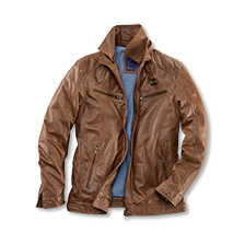 Cabrio-Lederjacke aus Lammnappa