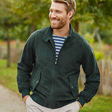 Leder-Blouson aus Ziegenvelours