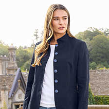 Sommerblazer mit Stehkragen