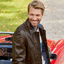 Herren-Lederjacke aus Lammnappa