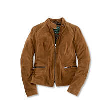 Damen-Lederjacke im Biker Style