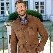 Alernatives Thumbnail 2 zu Fieldjacket-Lederjacke aus Ziegenvelours