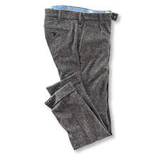 Wollhose aus Fischgratgewebe