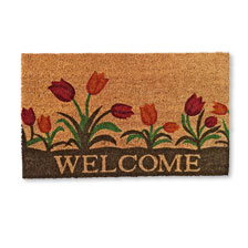 Fu�matte mit Tulpen