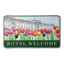Fußmatte mit Buckingham Palast und Tulpen