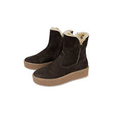Damen-Lammfellboots aus Nubukleder