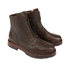 Schn�rstiefel aus Nappaleder