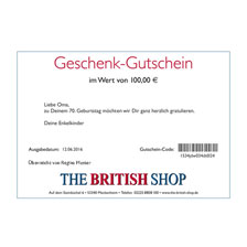  THE BRITISH SHOP Gutschein zum Bestellen