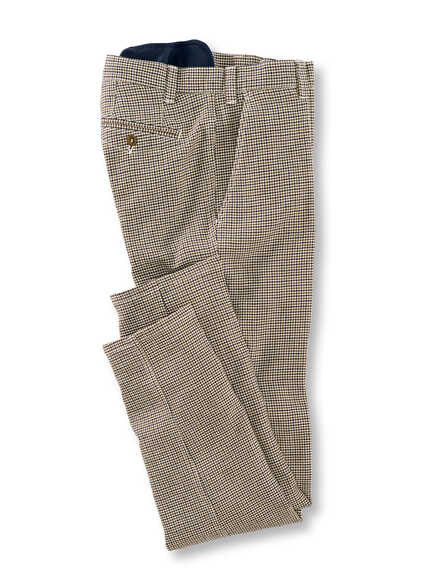 Karohose mit Hahnentritt