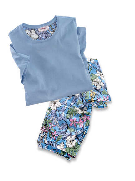 Sommer-Pyjama mit Blumenprint