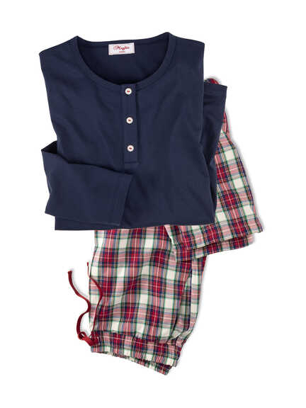 Pyjama mit Flanellhose